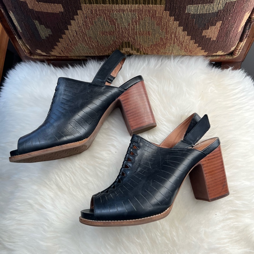 Clarks Leather Heel Sandal 10M